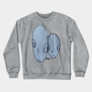 Twins - Hand Drawn Wall Print over Paint Pen Crewneck Sweatshirt